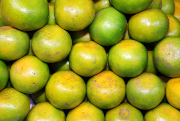 Thai native orange or Tangerines in the market