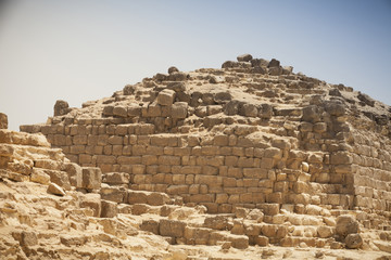 Unusual View Of The Pyramids Of Cairo Egypy