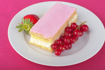 Tompouce on a plate