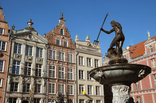 Neptunbrunnen in Danzig (Gdansk)