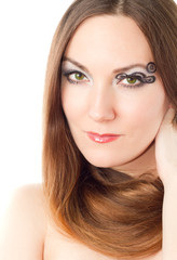Obraz premium portrait of beautiful woman with bodyart
