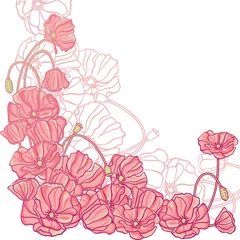 Papier Peint photo Fleurs abstraites Fond floral avec des fleurs draun à la main. Illustration vectorielle.