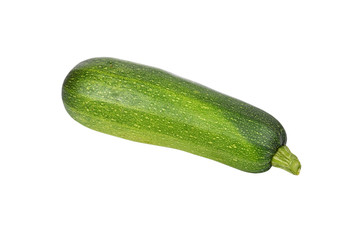 Green vegetable marrow (zucchini), isolated on white background
