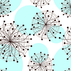 Seamless abstract hand drawn pattern, vector background.