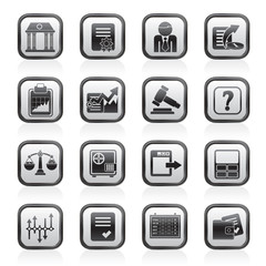 Stock exchange and finance icons - vector icon set