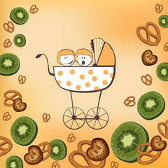 parm and kiwi fruits