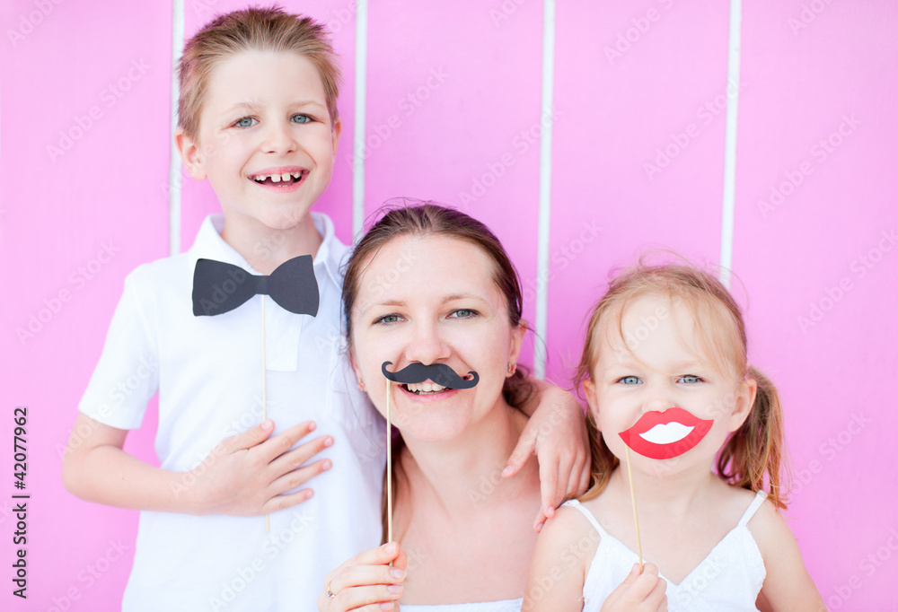 Wall mural family party portrait