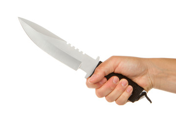 Woman with knife threatening