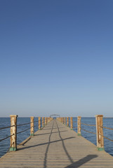 Obraz premium Jetty Leading Into The Red Sea In Egypt