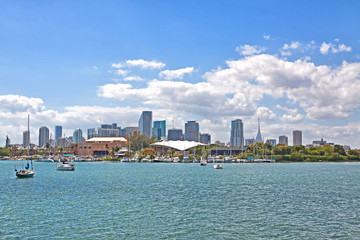Fototapeta premium Miami Skyline, Biscayne Bay