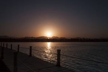Sunset On The Coast Of Egypt Near Sharm