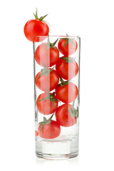 Cherry tomatoes in glass