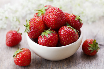 fresh red strawberries