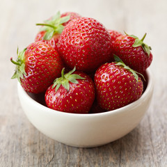 fresh red strawberries