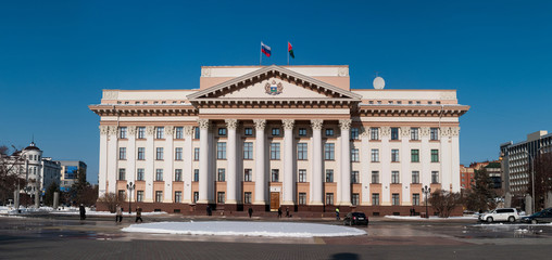 Fototapeta na wymiar Town hall in Tyumen, Siberia, Russia