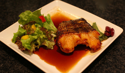 roasted fish with japanese sauce