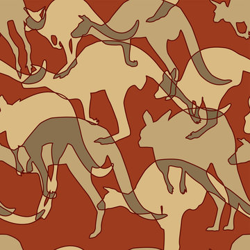 Kangaroo repeating pattern