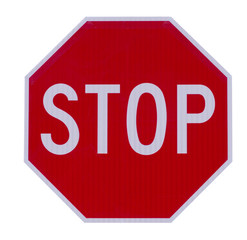 Stop sign roadside warning sign