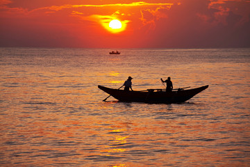 Fototapeta premium Boat on Sri Lanka