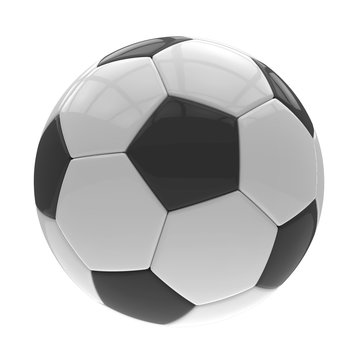 Soccer ball isolated on white background with clipping path.