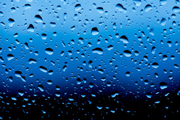 water drops on window glass