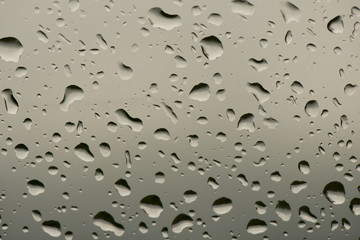 water drops on window glass