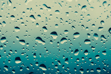 water drops on window glass