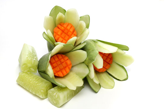 Carved vegetables the art of Thailand