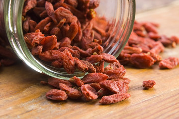 Red dried goji berries