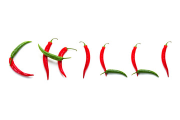 Obraz premium Chilli sign over white