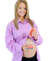 beautiful young pregnant woman