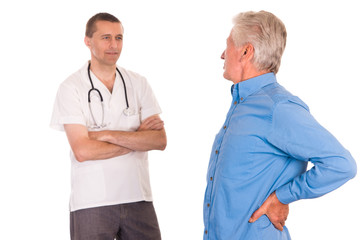 doctor and old patient