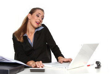 Business Frau mit Telefon