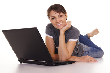 girl with laptop