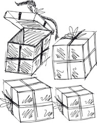 gift boxes. vector illustration