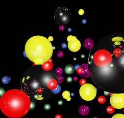 Abstract compositions from circles and spheres