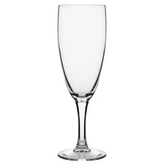 champagne glass clear isolated on white