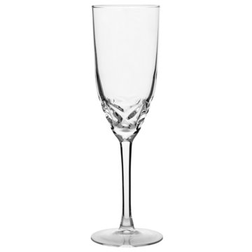 champagne glass clear isolated on white