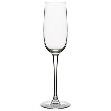 champagne glass clear isolated on white