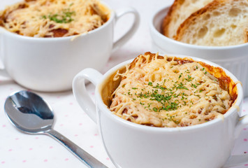 onion soup in french style