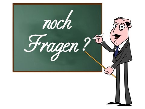Dozent am Ende seines Vortrages