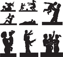 collection of different family positions