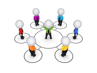 Biusiness network concept.