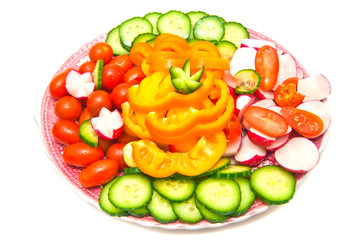fresh vegetables on a plate