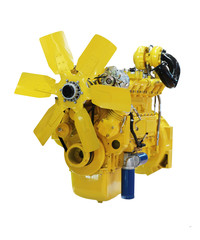yellow diesel engine