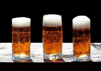 Beer in glasses