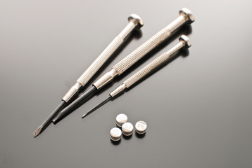 Circuit Board Transistors with Screw Drivers