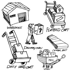 Manufacturing Icon Drawing Set