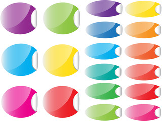 A set of round stickers