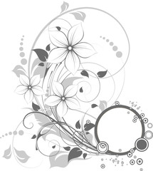 Abstract floral design element